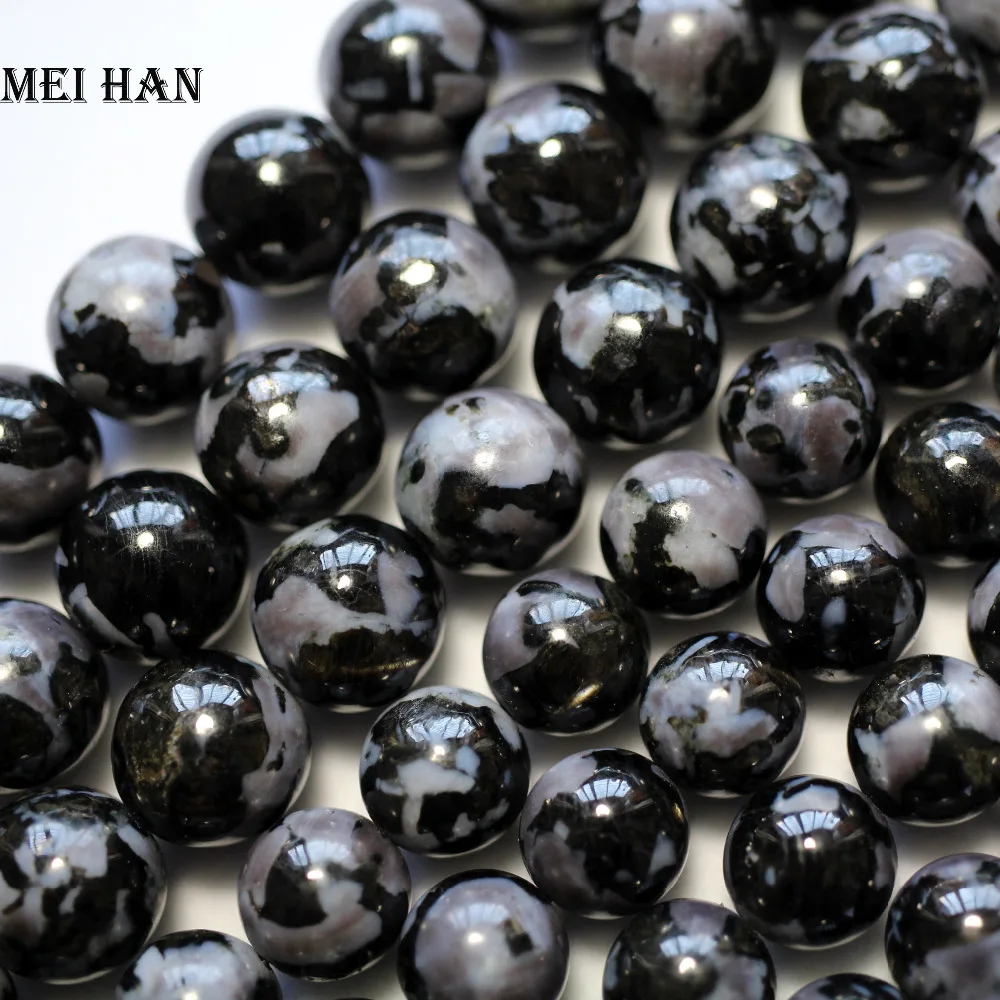 Meihan натуральный 8 мм, 10 мм габбро Гладкие Круглые свободные бусины для изготовления ювелирных изделий Дизайн Модный камень diy браслет ожерелье