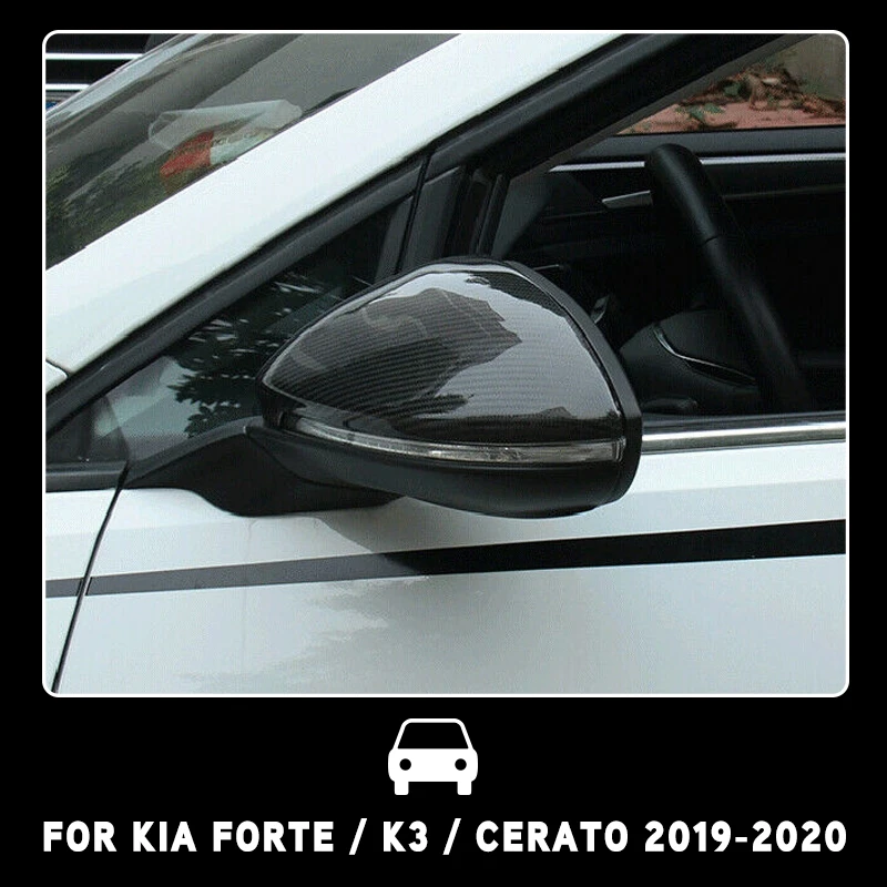 Pcmos 2 шт./компл. Боковая дверь заднего вида зеркала Накладка для Kia Forte / K3 Cerato 2019 2020