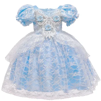 

Baby Summer Dress Baby Girl Dress 3M-5 Years Toddler Birthday Dresses Vestido Birthday Party Lace Puff Sleeves Princess Dress