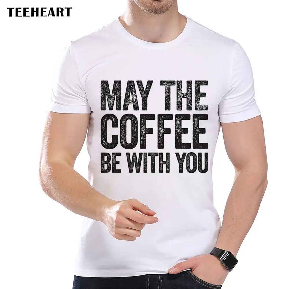 Забавная Мужская футболка с надписью May The coffee Be With You Звездные войны прикольная