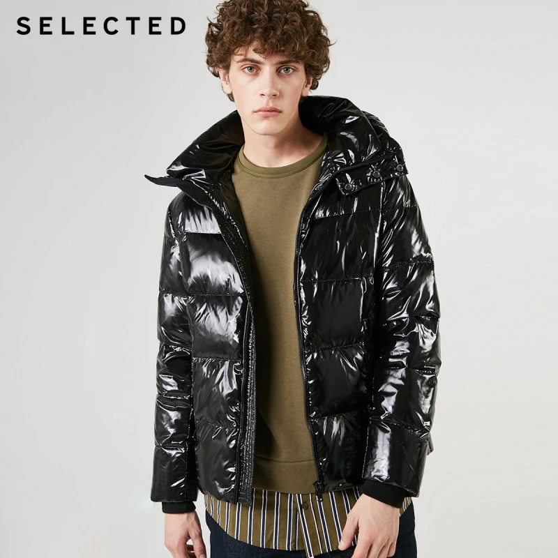 Selected Men's Glossy Short Down Jacket New Hooded Parka Duck Down Coat  Winter Casual Male Clothes C | 419112507 - Parkas - AliExpress