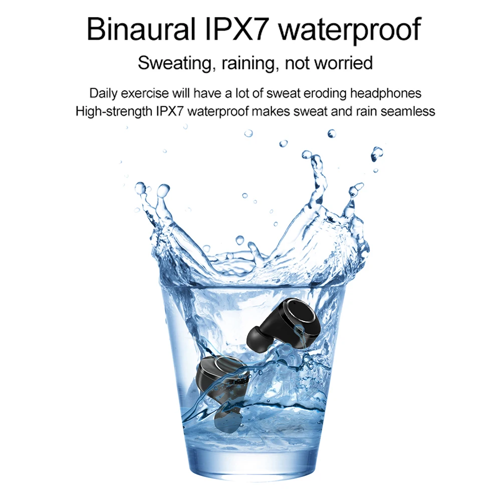 X13 TWS 5.0 Bluetooth Earphone Stereo Headset Wireless Earbuds IPX7 Waterproof Earphone LED Smart Display 5000mAh Power Bank
