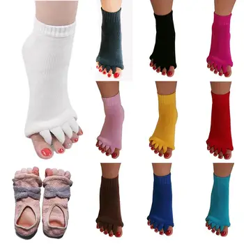 

2019 newest 1Pair For Toes Bunion Corrector Orthopedic Five Toe Socks Orthotics Separators Free Size