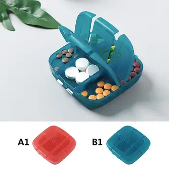 

Portable Plastic Translucent Pill Box Organizer Tablet Tablet Pill Box Container Jewelry Ring Storage Case
