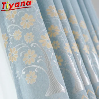 

Chinese Joyous Trees Flowers Printed Curtains for Living Room Grey / Blue 45%-75% Blackout Curtain Cloth for Bedroom W-HM467*30