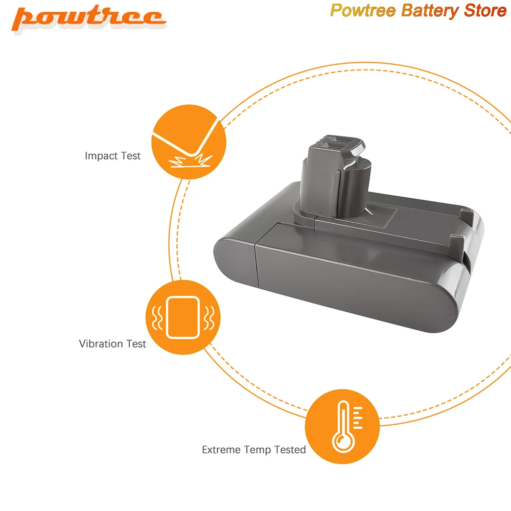 Powtree DC31 (type A) 22.2V 4000mAh Li-ion Vacuum Battery for Dyson DC35 DC45 DC31 DC34 DC44 DC31 Animal DC35 Animal 917083-01 L