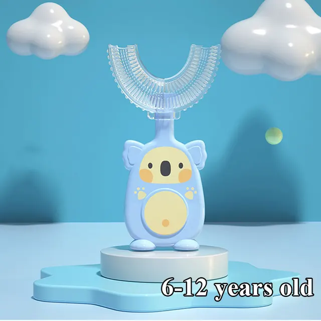 Brosse à dents en Silicone souple pour enfants, nettoyage buccal, en forme de U, avec support, santé et beauté, 2023, 360