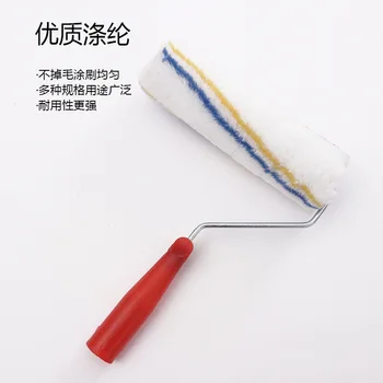 

Thick Plastic Handle Paint Brush Chemical Fiber Dacron 8-Inch Roller Brush Waterproof Paint Painting Not Shed
