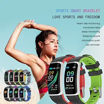 

Bluetooth Sport Bracelet Smart Sports Band Heart Rate Blood Pressure Sleeping Monitoring Touch Screen Intelligent Watch