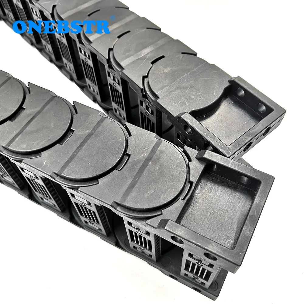 1 미터 D30x57mm 드래그 체인 와이어 캐리어 케이블 저소음 브리지 유형 양쪽에 열림 CNC 라우터 공작 기계 무료 배송