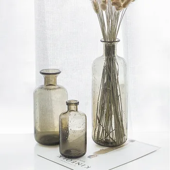 

Hot Bubble Glass Vase Nordic Decoration Home Flower Vases Terrarium Glass Containers Wedding Bottle Jarrones Decorativos Moderno
