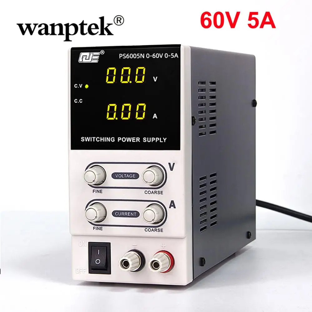 

New 3KG High Quality Switching DC power supply 60V 5A adjustable laboratory 0.1V 0.01A Digital Display Mini DC Power Supplies