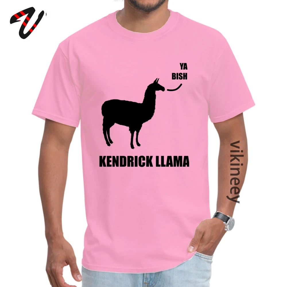 Men&amp;#39;s Wholesale Street T Shirt Round Collar Summer 100% Cotton T Shirts Custom Short Sleeve Kendrick Llama Tee Shirts Kendrick Llama 6549 pink