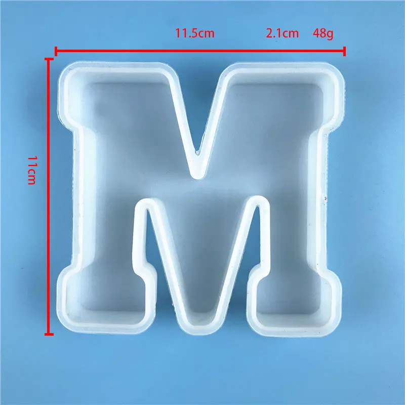 3Sizes A to Z Letter Silicone Molds Alphabet Epoxy Resin Mold for