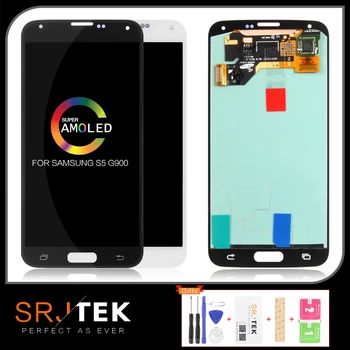 

Warranty 5.1'' Super AMOLED LCD for SAMSUNG Galaxy S5 LCD Display i9600 G900 G900F G900M G900H SM-G900F Touch Screen Digitizer