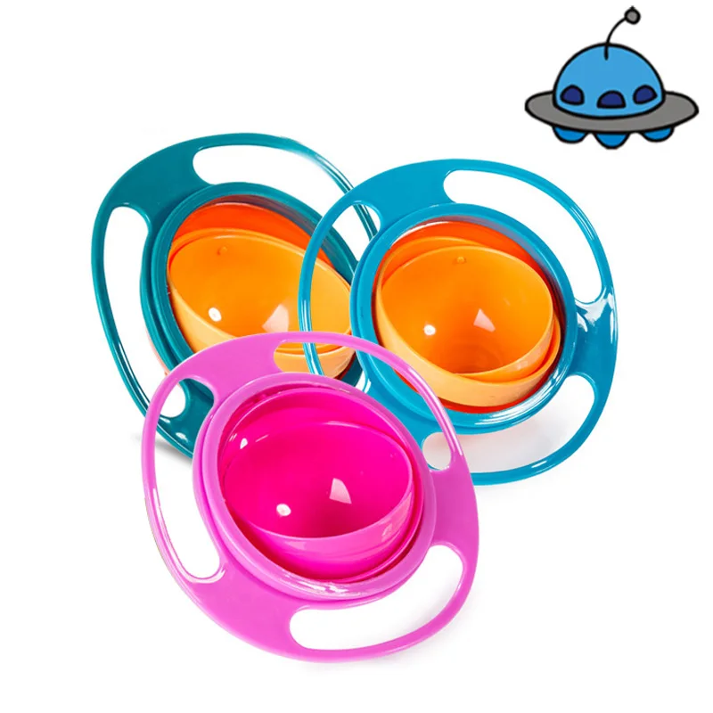 

Novelty Universal Gyro Training Bowl Practical Design Children Rotary Balance 360 Degrees Rotate Spill-Proof Baby Feeding Dishes