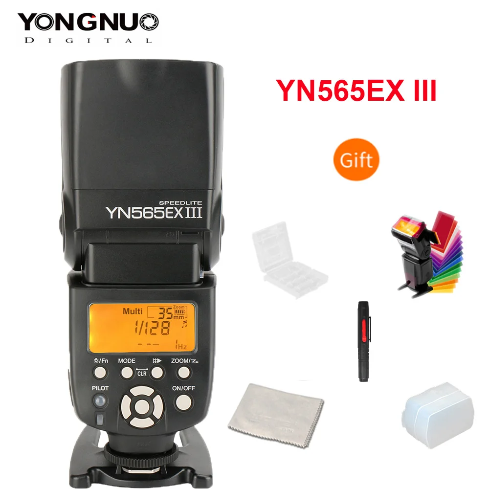 YONGNUO YN565EX III Wireless TTL Slave Flash Speedlite GN58 High Speed Recycling System Supports USB Firmware Upgrade for Canon