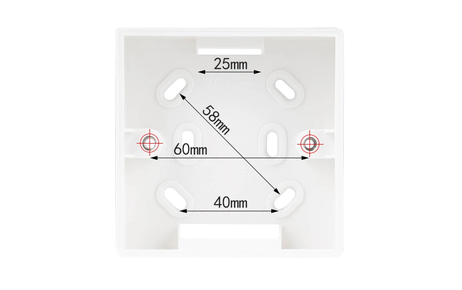 86X86 ПВХ распределительная коробка настенное крепление кассеты для переключателя гнездо основания