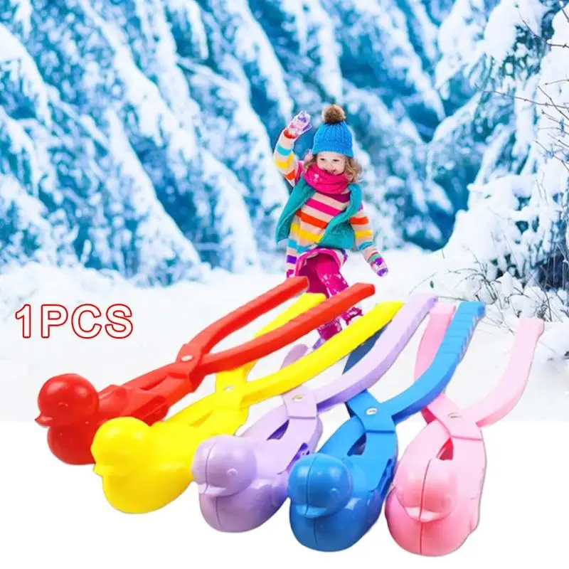 Cartoon Duck Shaped Snowball Make Clip Outdoor Winter Snow Sand Mold Tool Snow Ball Maker Clip Outdoor Toy For Children