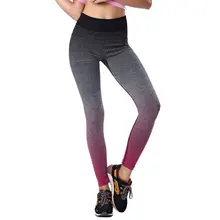 Женские спортивные обтягивающие леггинсы градиентного цвета, спортивные Леггинсы для фитнеса, йоги, женские штаны для бега, колготки