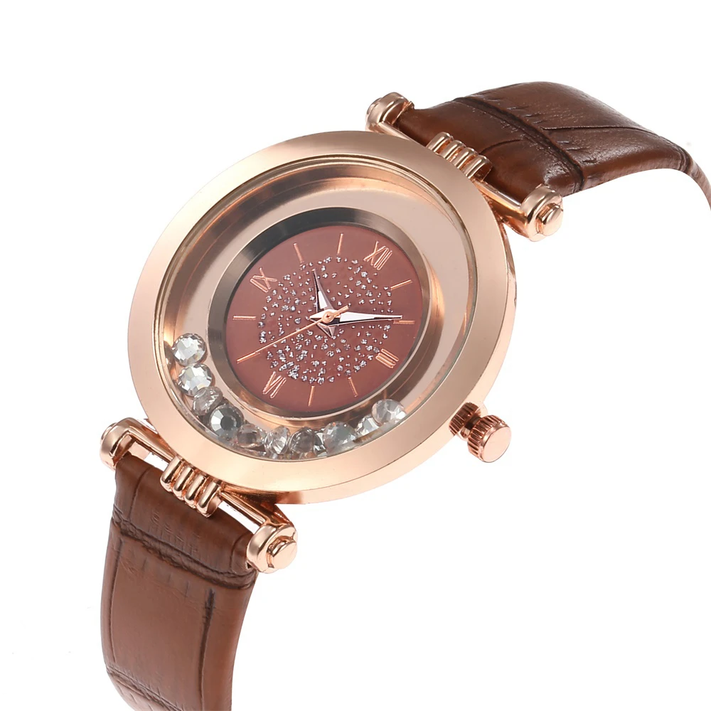 Модные роскошные брендовые кожаные женские кварцевые часы на запястье платье со стразами часы женские часы Reloj Mujer Montre Femme часы