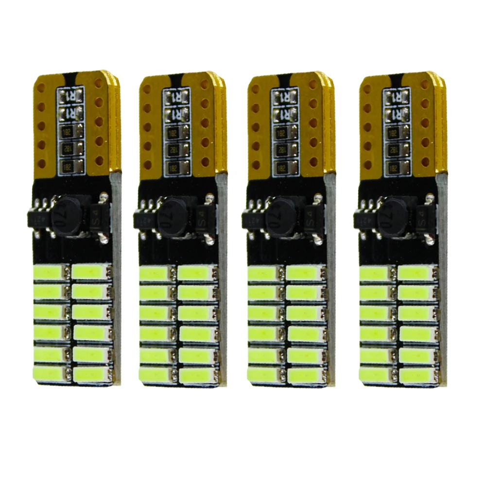 4 шт. Автомобильные светодиодные лампы T10 W5W 4014 SMD|Сигнальная лампа| |