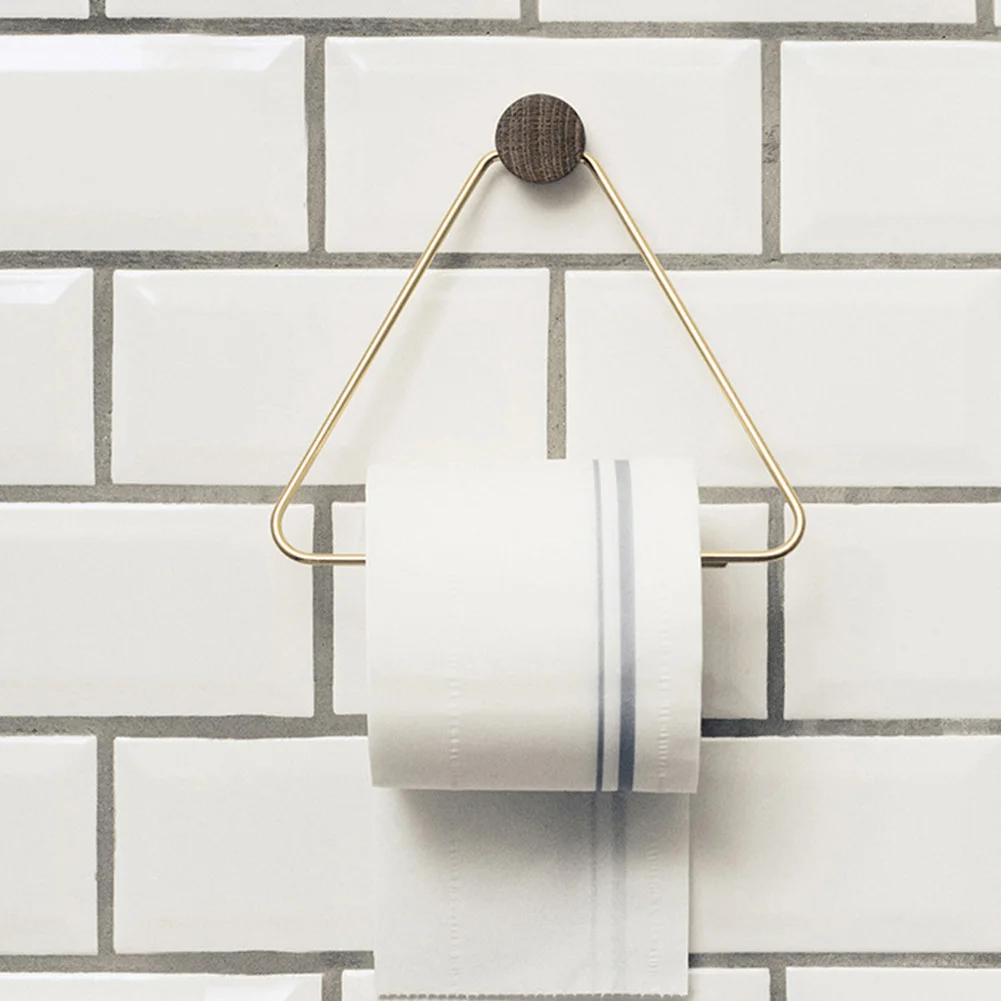 

Hardware Home Triangle Toilet Kitchen Paper Holder Simple Roll Towel Shelf Wall Decorative Nordic Metal Storage Rack Over Door