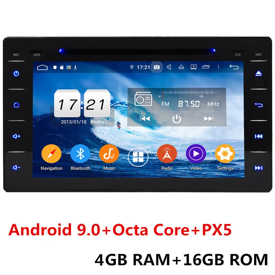4GB RAM x 16GB ROM Klyde ips 4G Android 9 Восьмиядерный 4 Гб ОЗУ 64 Гб ПЗУ DSP BT автомобильный DVD мультимедийный плеер радио gps ГЛОНАСС для Toyota Hilux - Цвет: 4GB RAM x 16GB ROM