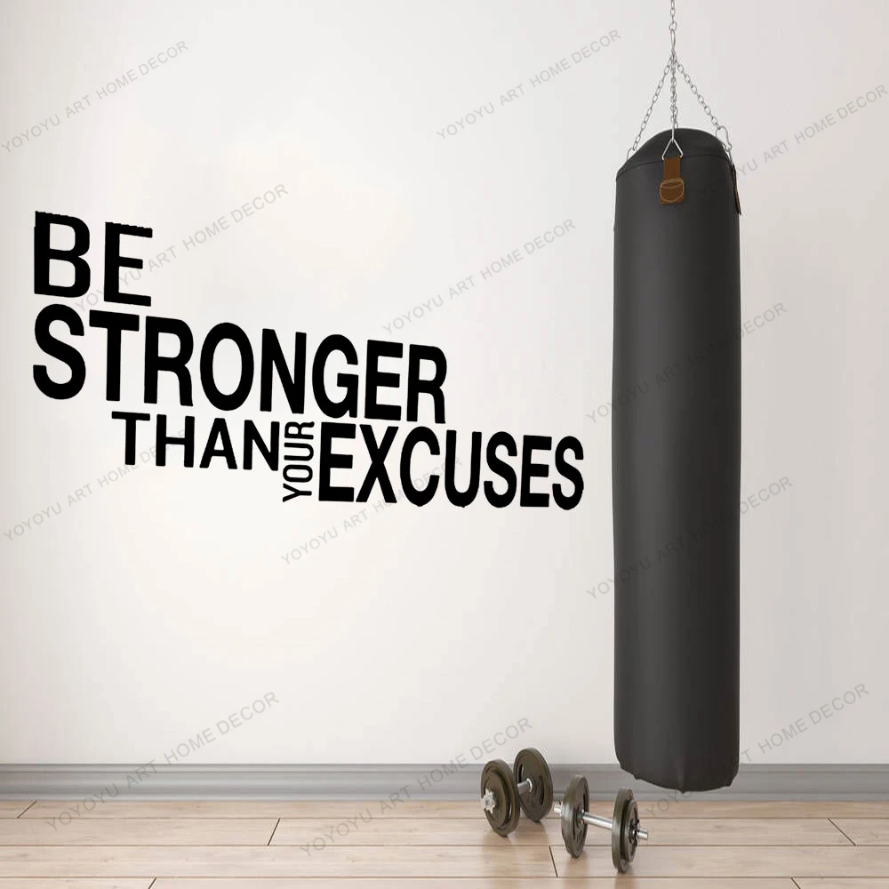 

Gym Classroom Motivational Inspirational Quote Wall Decal Fitness Crossfit Be Stronger Than Your Excuses Wall Sticker CX1365