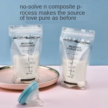 

BN Pieces 210ml Milk Freezer Bags free shippMother Baby Food Storage Breast Milk Storage Bag BPA Free Baby Safe Feeding Bags