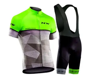 

Men's 2020 NW Team Cycling Jersey Summer Short Sleeve Set Cycling Clothing Ropa Ciclismo Quick Drying 9d Bike Bib Pants