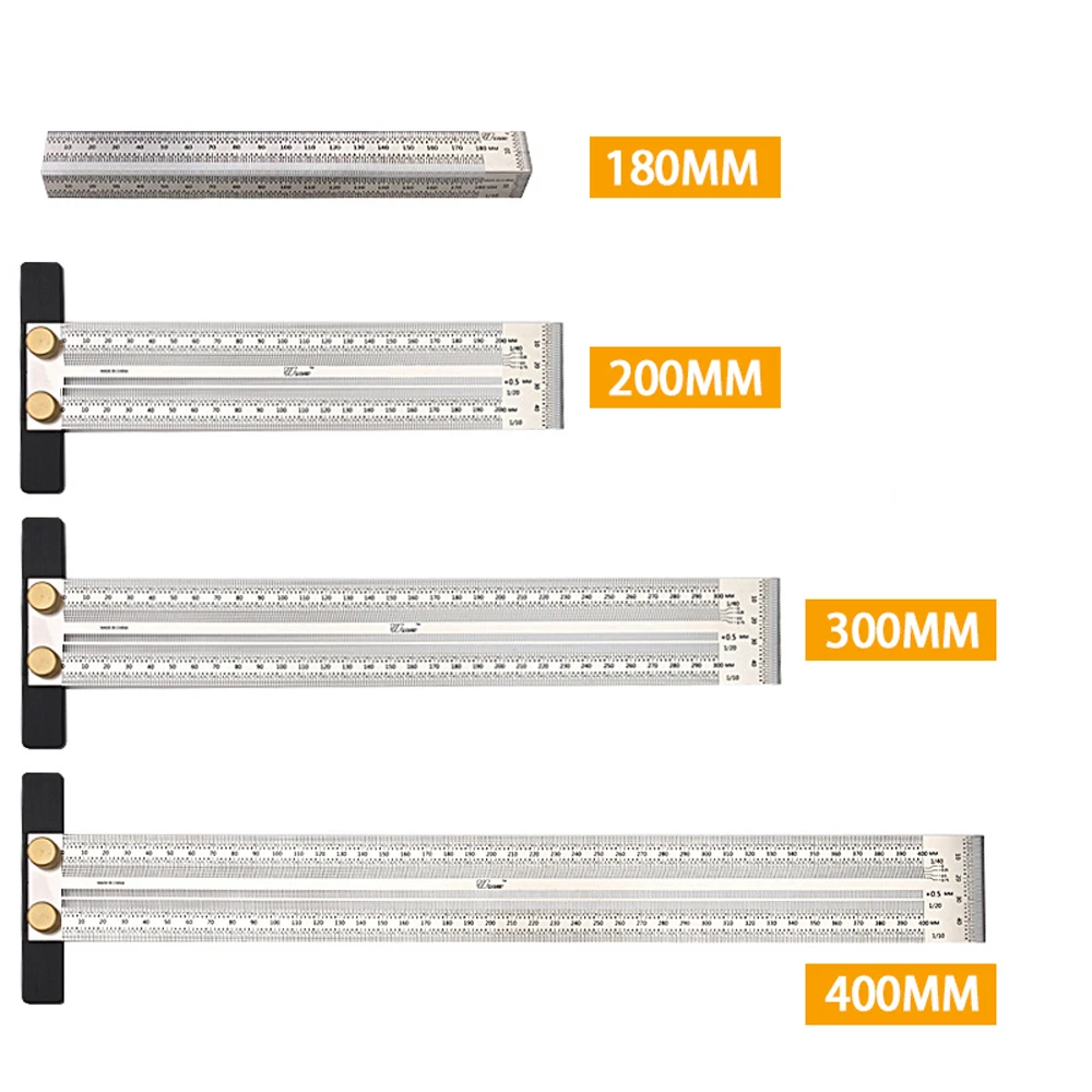 Высокоточный нержавеющая масштабная линейка для пальцев, искусственные бриллианты, Т-образный отверстие линейка; Деревообработка скрайбирования Mark Line Датчик плотник перечёркнутый измерительный инструмент