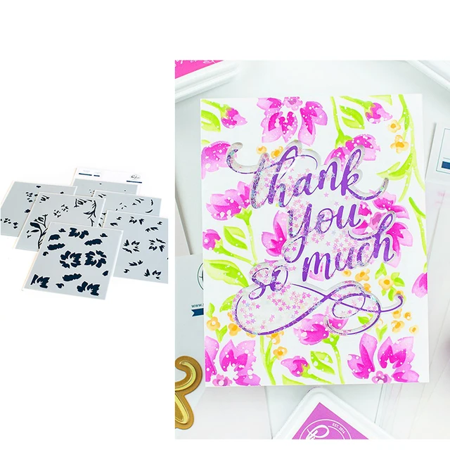 Hot New Arrival Love Stencils For Card Making Diy Layering Flowers Christmas Stencils Background Wall Painting Scrapbook Album Y0101-Stencil