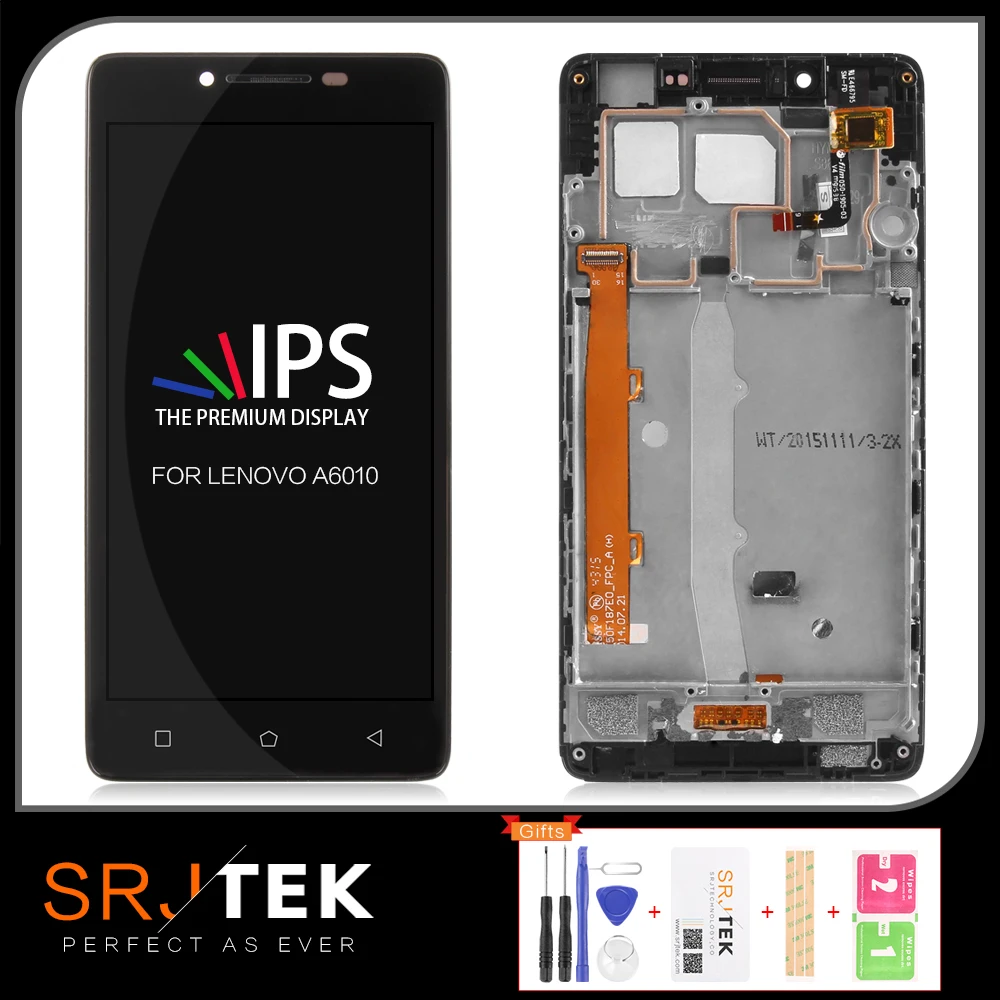 

SRJTEK 5.0'' For Lenovo A6010 Screen For Lenovo A6000 LCD Display K3 K30-T Touch Digitizer Frame For Lenovo A6000 A6010 Glass