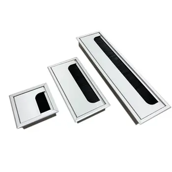 

Aluminium Square Rectangle Desk Computer Wire Cable Outlet Insert Hole Cover