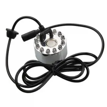 

Mist Maker 12 LED Mister Fogger Water Fountain Pond Fog Machine, Mini Size for Halloween and Other Holidays Decor