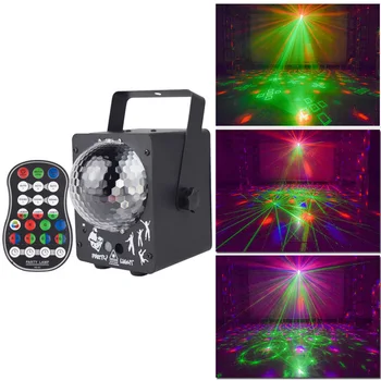 

KTV Music Activated DJ Stage RGB Projector Magic Ball 60 Patterns Party Lamp With Remote Control LED Disco Light Indoor Decor