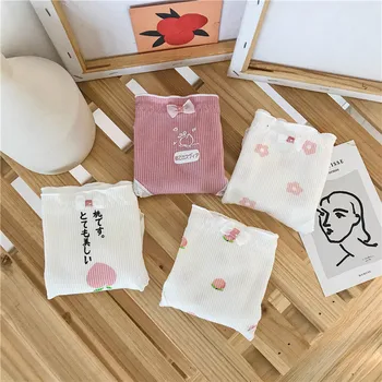 

2020 NEW real shots do not reduce the price of summer new bowknot girls mid-waist briefs shorts panties ~ 4 pieces~