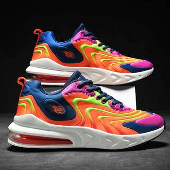 

Men's Casual Shoes Breathable Lightweight Comfortable Running Shoes Trend Fashion Damping Air Cushion Sneakers Large Size 38-47