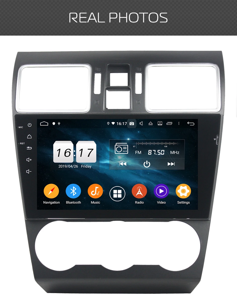 Excellent Marubox KD9208 DSP, 64 GB Head Unit for Subaru XV 2015, Car Multimedia Player, Android 9.0, 9" IPS Screen 8