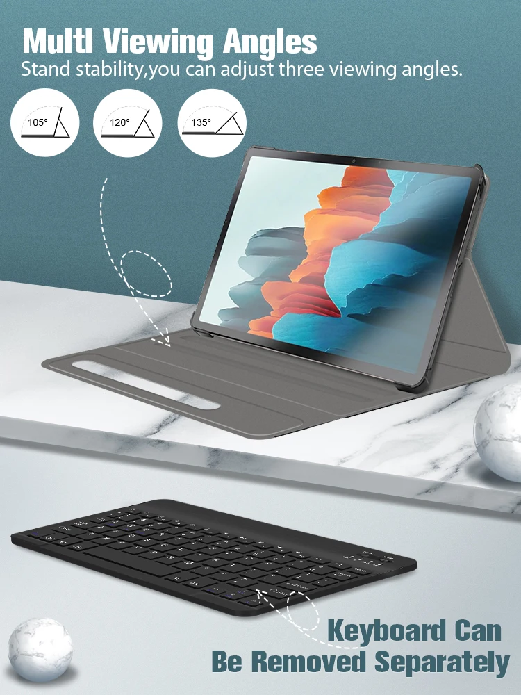 Touchpad Keyboard Case for Samsung galaxy tab S7 SM T870 T875 Buletooth Keyboard for Galaxy tab S6 Lite Cover 10.4 2020
