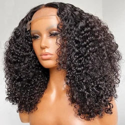 Mongolian Kinky Curly Wig 13x6 HD Transparent Lace Front Human Hair Wig 180% Preplucked With Baby Hair Flowerseason