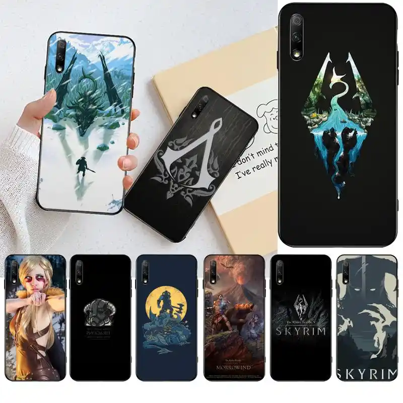 Nbdruicai Top Games The Elder Scrolls V Skyrim Diy Painted Phone Case For Huawei Honor 30 10 9 8 8x 8c V30 Lite View Pro Phone Case Covers Aliexpress