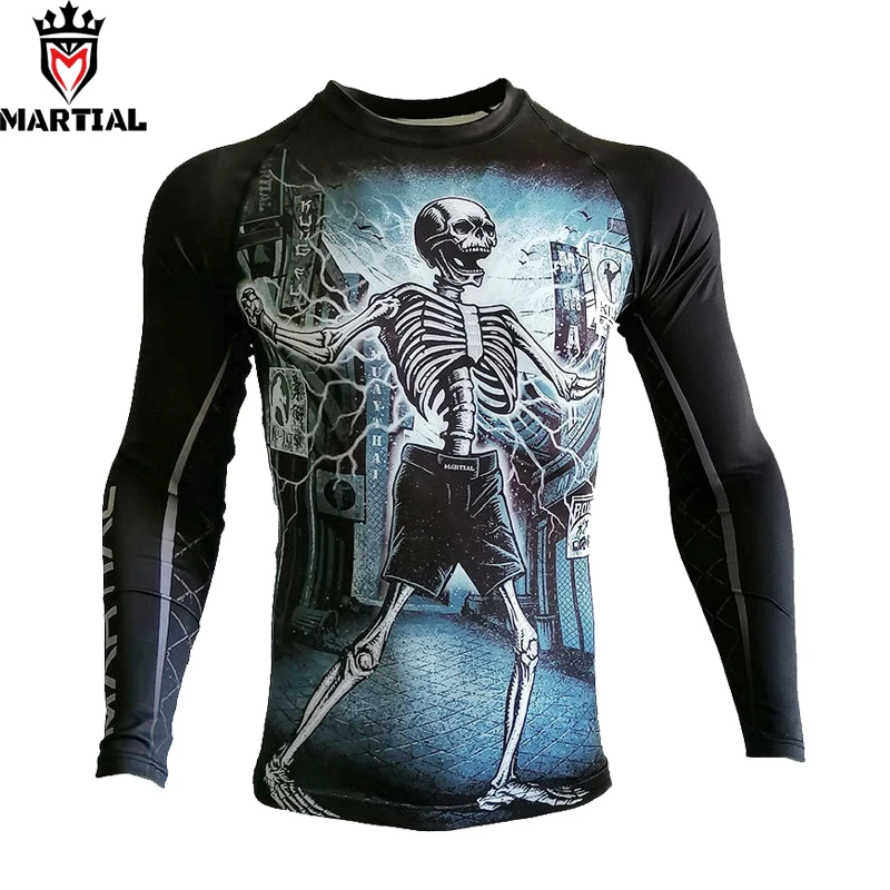 Cena Martial 2020 NEW ARRIVAL FIGHT VILLAGE Rashguard sublimowane koszulki na siłownię BJJ MMA Crossfit koszule z krótkim rękawem sport top