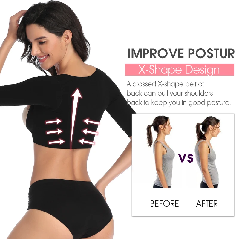 best shapewear Upper Arm Shaper Post Surgical Slimmer Compression Sleeves Posture Corrector Tops Shapewear for Women Slimming Vest shapewear for women