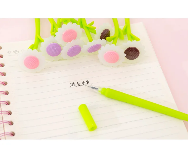 1 шт., креативная ручка в виде цветов, Милые силиконовые ручки в виде тюльпана, милые цветные гелевые ручки для студентов, канцелярские принадлежности, детские подарки