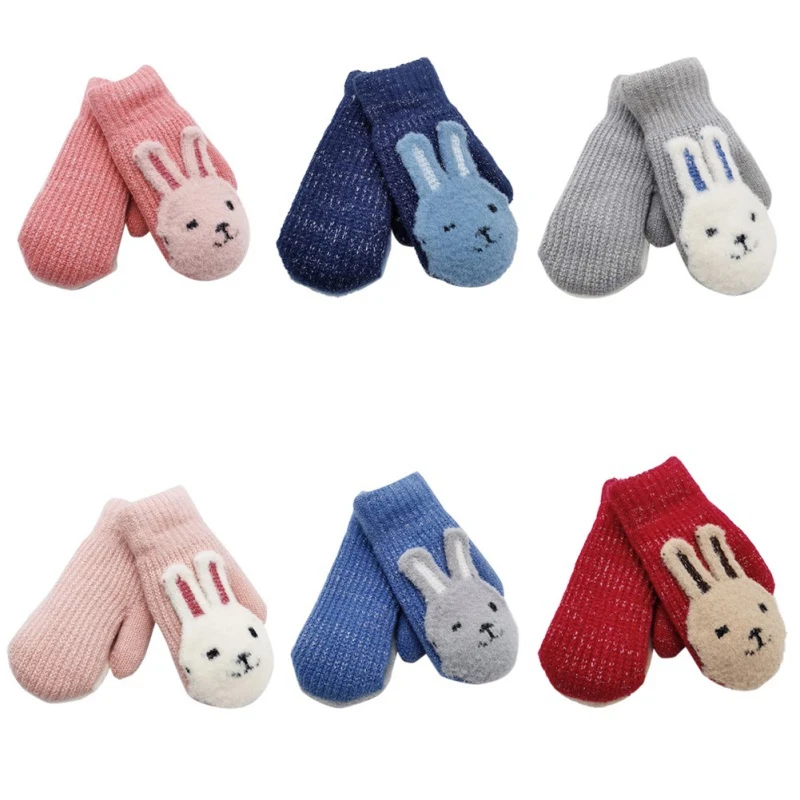Осенне-зимние повседневные Модные Детские теплые перчатки с милыми героями мультфильмов, детские варежки на палец
