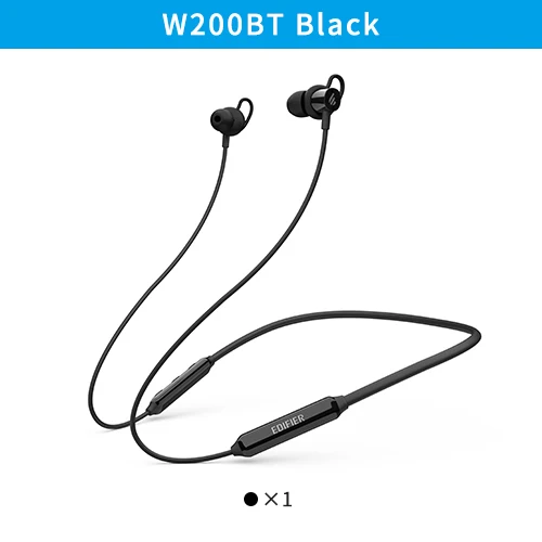 EDIFIER W200BT(SE) беспроводные наушники Bluetooth 5,0 IPX4 Номинальная Водонепроницаемость 7 часов воспроизведения Магнитная функция bluetooth наушники - Цвет: W200BT Black