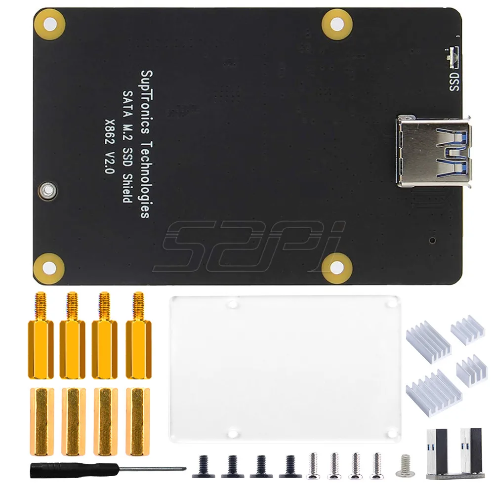 Raspberry pi Modelo b X862 M.2 2280 Sata Ssd Escudo X862 Ssd Placa de Expansão Armazenamento para Raspberry pi 4b 52pi - Imagem 6