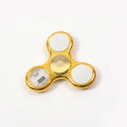 Colorful LED Luminous Fidget Spinner - Glow-in-the-Dark Stress Relief Toy (Gold)